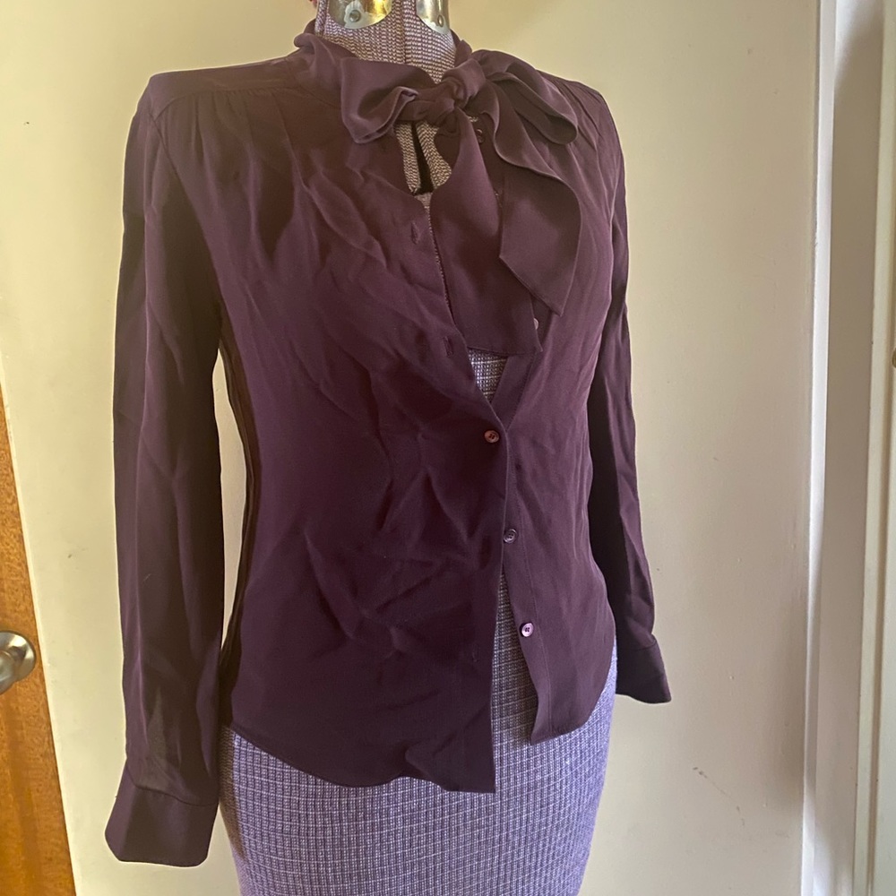 Aritzia Talula Silk long sleeved blouse